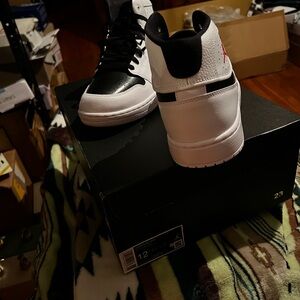 Jordan Black and White Chunky Sole Sneakers